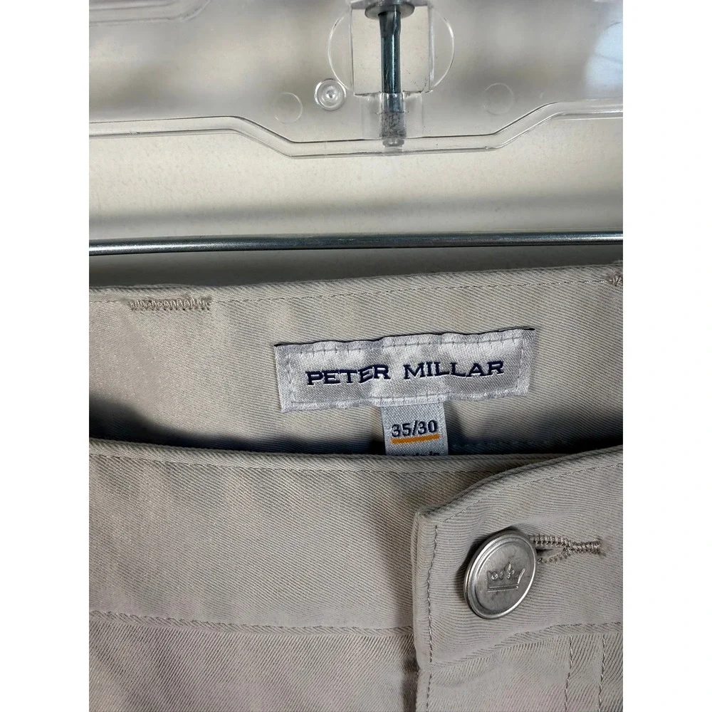 Peter Millar EB66 Performance Five-Pocket Pants Mens 35/30 Sand Beige MS24EB66FB